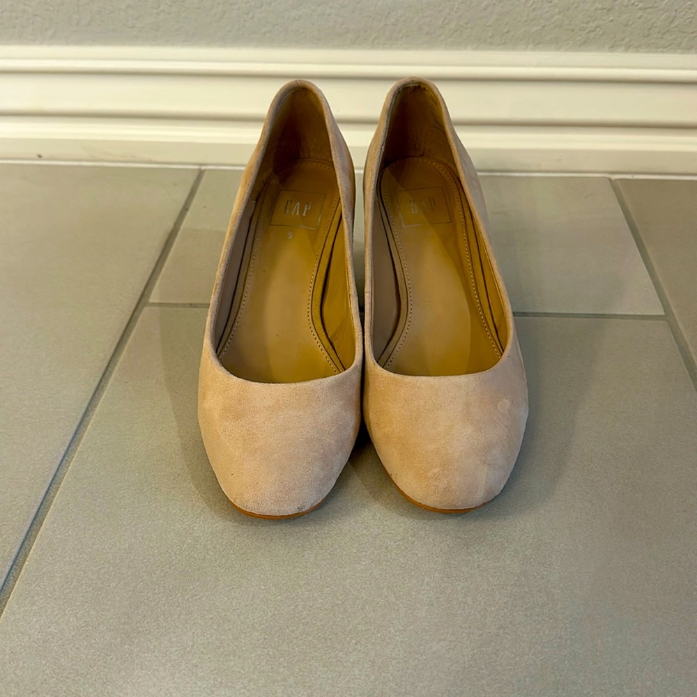 Gap Nude Suede Block Heels